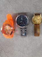 a vendre 3 montres en super etat, Handtassen en Accessoires, Horloges | Heren, Overige merken, Staal, Staal, Polshorloge