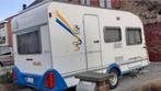 KNAUS blue line TK400 met MOVER en UNICO voortent, Caravans en Kamperen, Caravans, Kachel, Treinzit, 750 - 1000 kg, Particulier