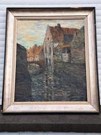 huile sur toile bruges signe henri delattre, Enlèvement ou Envoi