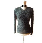 (59) -pull femme t.40 noir - brillance -, Taille 38/40 (M), Enlèvement ou Envoi, Comme neuf, Brillance