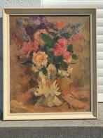 huile sur toile fleur signe Henri Spitsaert, Antiquités & Art, Enlèvement ou Envoi