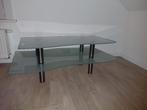 glazen salontafel, Huis en Inrichting, Tafels | Salontafels, Ophalen, Gebruikt, 100 tot 150 cm, 50 tot 75 cm