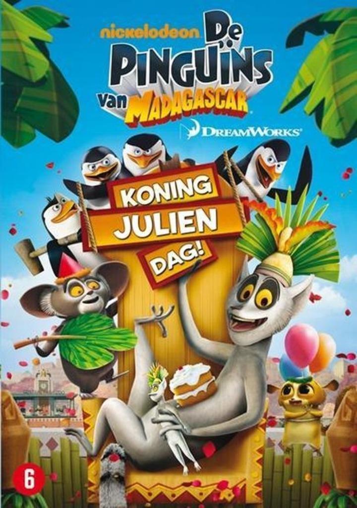 Dvd De Pinguins van Madagascar - Koning Julien dag!, Cd's en Dvd's, Dvd's | Tekenfilms en Animatie, Ophalen of Verzenden