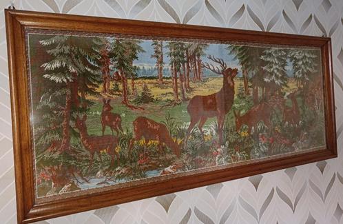 Wandtapijt gobelin in kader achter glas, Antiek en Kunst, Antiek | Tapijten, Tafelkleden en Textiel, Ophalen