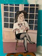 Prachtig schilderij DAME, Antiek en Kunst, Kunst | Schilderijen | Klassiek, Ophalen