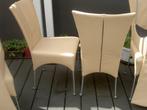 6 lederen stoelen, Ophalen, Overige kleuren, Zo goed als nieuw, Metaal