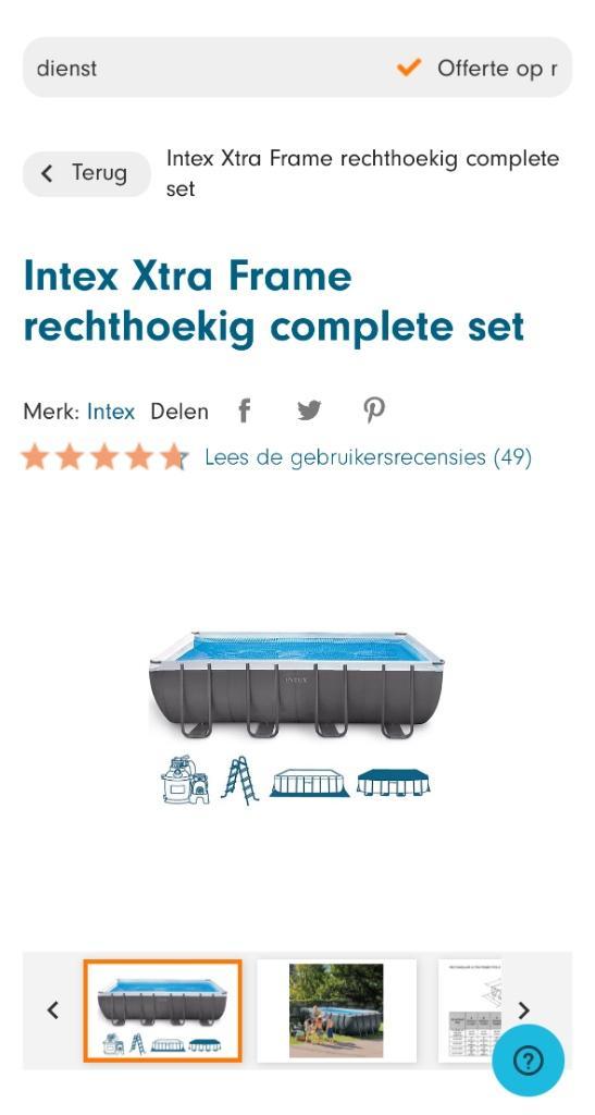 Intex zwembad, Sport en Fitness, Overige Sport en Fitness, Zo goed als nieuw, Ophalen