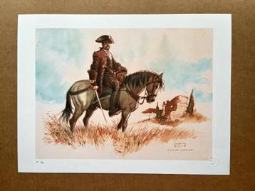 Marini - Aquarel illustratie - Schorpioen te paard en ruïne beschikbaar voor biedingen