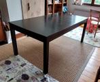 Table à manger, Noire, IKEA 6 personnes (Extensible 8 pers), 50 tot 100 cm, 150 tot 200 cm, Gebruikt, Rechthoekig