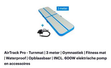 Airtrack pro turnmat gymnastiek fitness mat incl elektr pomp