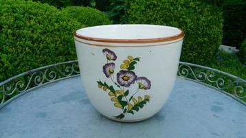 Vintage bloempot botanica Italy handgeschilderd Ø 19 cm beschikbaar voor biedingen