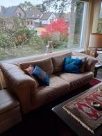 Twee maal zetel in beige leder, Ophalen, Zo goed als nieuw