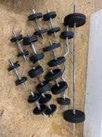 Ensemble haltères et barres musculation avec disques, Enlèvement, Utilisé, Bras, Haltère