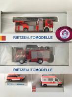 RIETZE - BRUSSELSE BRANDWEER - LOT 4 SERVICEVOERTUIGEN, Hobby en Vrije tijd, Modelauto's | 1:87, Verzenden, Nieuw, Bus of Vrachtwagen
