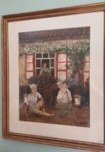 Toon Lambrecht, Olieverf op papier, 75x95cm, Ophalen of Verzenden