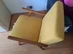 Retro okergeel zeteltje HERMANN Maison du Monde, Maison & Meubles, Fauteuils, 75 à 100 cm, Vintage, Enlèvement, Utilisé