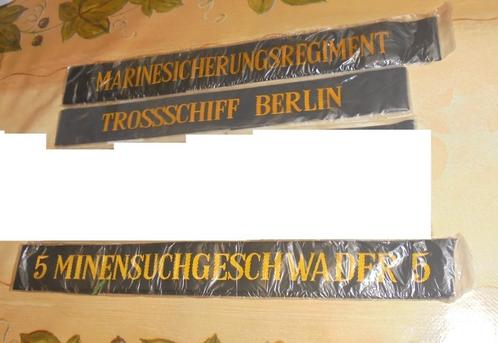 Duitse mutslinten,matrozenmuts(tellermutze)zerstorer,tender., Verzamelen, Militaria | Algemeen, Marine, Ophalen of Verzenden