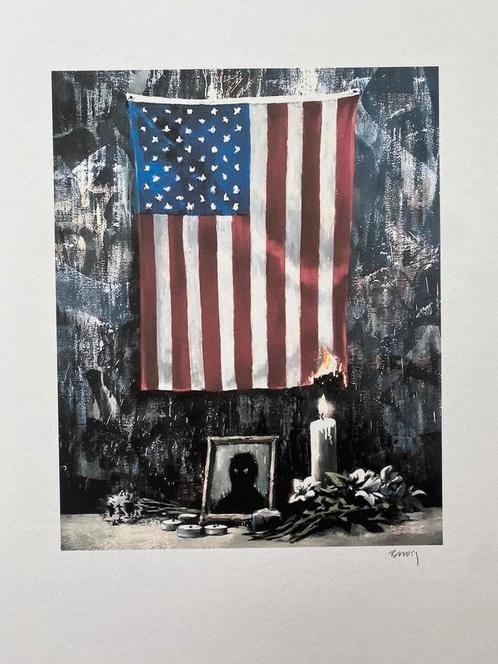 Banksy - American Flag, Antiek en Kunst, Kunst | Litho's en Zeefdrukken, Ophalen of Verzenden