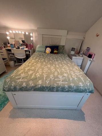 Lit + commode LIFETIME Kidsrooms 140200 cm  350 € le tout, Enlèvement, 200 cm, Comme neuf, Une personne
