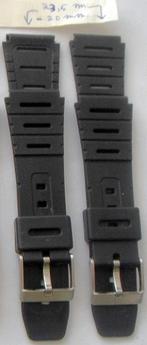 Bracelet sport fin et aéré, en silicone, 20 mm, NEUF, Ophalen of Verzenden, Nieuw, Zwart, Kunststof of Plastic