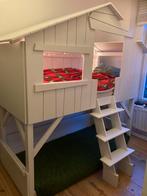 Mathybybol wit cabinebed voor kinderen (CAB LIT SUP 90F MDF), Ophalen, Gebruikt, 100 cm of meer, Hoogslaper of Stapelbed