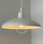 Vintage beige metalen Space Age hanglamp Uittrekbaar, Ophalen, Zo goed als nieuw