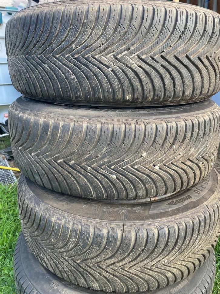 4 stalen velgen met winterbanden, Auto-onderdelen, Banden en Velgen, Banden en Velgen, Winterbanden, 16 inch, 205 mm, Personenwagen
