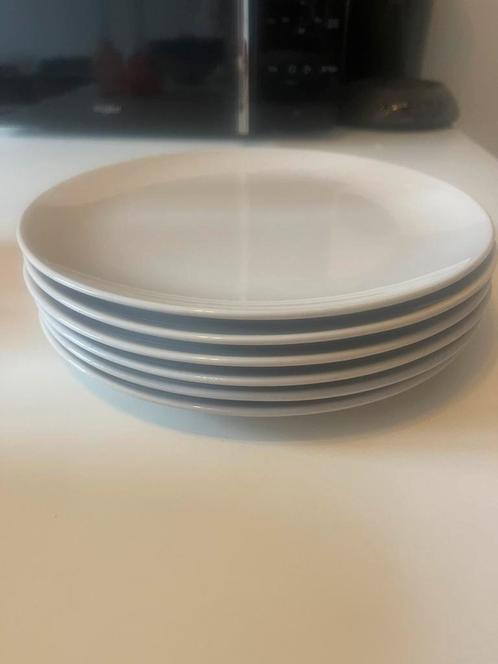 6 witte borden, Antiek en Kunst, Antiek | Servies compleet, Ophalen