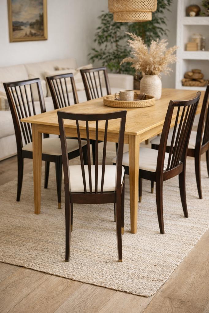 Prachtige set vintage stoelen (5st), Huis en Inrichting, Stoelen, Gebruikt, Vijf, Zes of meer stoelen, Hout, Bruin, Ophalen of Verzenden