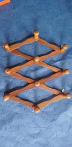 Porte manteau extensible en bois vintage, Wandkapstok, Gebruikt, Verzenden, Minder dan 100 cm