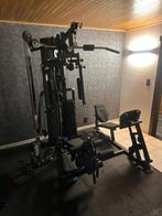 Homegym + bench press + halters & gewichten, Enlèvement, Comme neuf, Bras, Centrale électrique