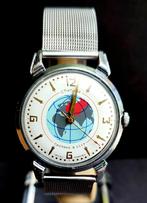 Mechanisch "Sputnik" USSR horloge ca.>1957, Handtassen en Accessoires, Horloges | Heren, Overige merken, Overige materialen, Gebruikt