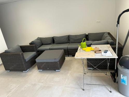 Grote luxueuze Lounge Set, Tuin en Terras, Tuinsets en Loungesets, Zo goed als nieuw, Loungeset, Hocker, Ophalen