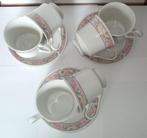 6 tasses et soucoupes en porcelaine de Chine fine ABC, Enlèvement ou Envoi, Comme neuf, Porcelaine, Tasse(s) et/ou soucoupe(s)