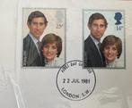 Herdenkingszegels voor de bruiloft van Charles & Diana, Ophalen of Verzenden, Gestempeld, Overige thema's
