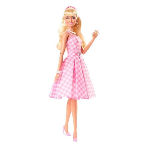 Barbie The Movie Doll Barbie en robe vichy rose, Collections, Poupées, Neuf, Poupée, Enlèvement ou Envoi
