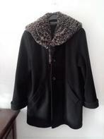 Menuetto zwart jas mantel (cashmère/wol) nepbont kraag , L, Kleding | Dames, Menuetto, Zwart, Maat 42/44 (L), Ophalen of Verzenden