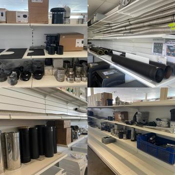 Nieuwe kachel aansluit materiaal 1/3de van de nieuwprijs beschikbaar voor biedingen