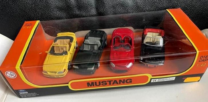 Set van 4 auto's 1:43 Mustang - Collectie, Hobby en Vrije tijd, Modelauto's | 1:43, Nieuw, Auto, Ophalen of Verzenden
