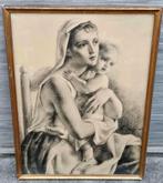 Lithographie maternité signe Louis buisseret, Antiquités & Art, Enlèvement ou Envoi