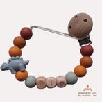noekies naam speenkoord dino grijs oranje, Verzenden, Nieuw