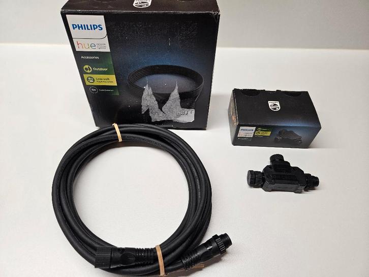 Philips Hue Outdoor kabel 5m incl T-stuk nieuw, Tuin en Terras, Buitenverlichting, Ophalen of Verzenden