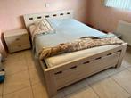 Bed en nachtkastje 140 x 200, Maison & Meubles, Chambre à coucher | Lits, Enlèvement, 140 cm, 200 cm