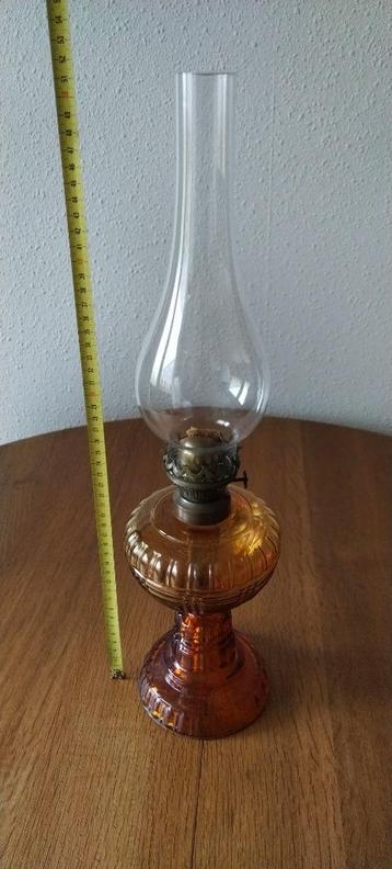 Lampe à huile / quinquet en verre