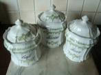 3 Kruidenpotten in Oud Brussels porselein., Enlèvement
