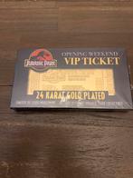 JURASSIC PARK 24K GOLD PLATED ENTRANCE TICKET - LIMITED, Ophalen of Verzenden