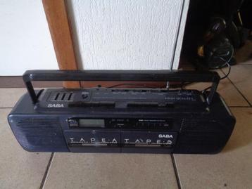 Lecteur de cassettes radio double Saba RCR 588 50 x 12 x 14 