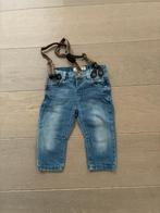 Blauw Jeans Broekje met bretellen Zara (Maat 74/6- 9 maand), Kinderen en Baby's, Broekje, Ophalen of Verzenden, Zo goed als nieuw