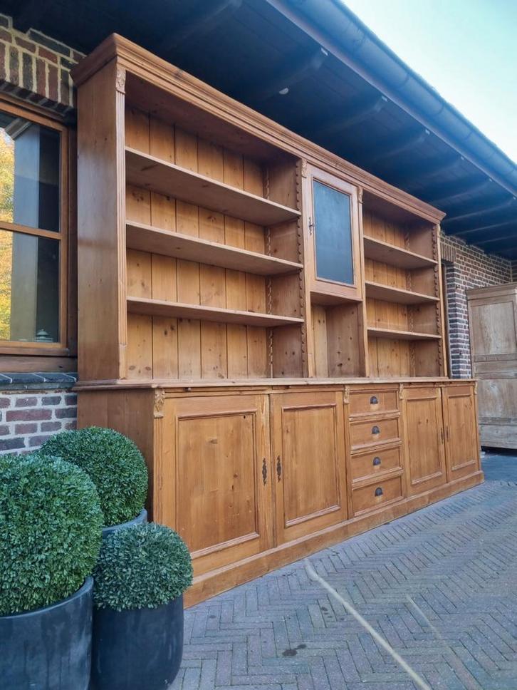 Massief houten boekenkast/bibliotheekkast GRATIS LEVERING, Huis en Inrichting, Kasten | Boekenkasten, Zo goed als nieuw, Ophalen of Verzenden