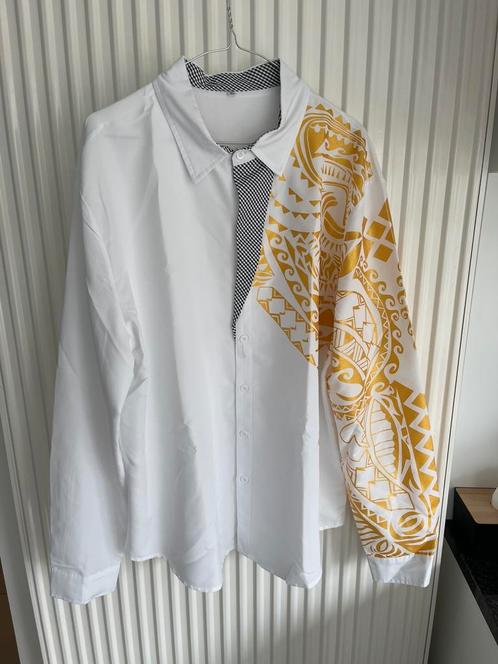 Nieuw  heren Overhemd XL goudkleurig wit, Kleding | Heren, Trouwkleding en Trouwaccessoires, Nieuw, Ophalen of Verzenden